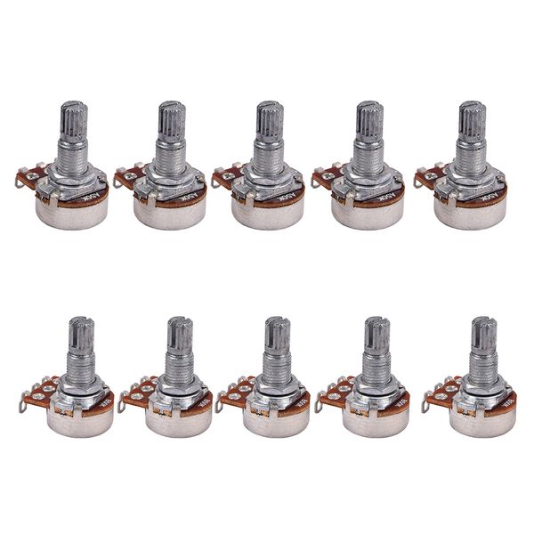 

guitar potentiometer a50k b50k split shaft linear taper volume control