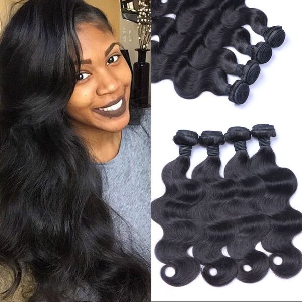 Malaysian Virgin Hair Extensions 4 Bundles Body Wave 100 Natural