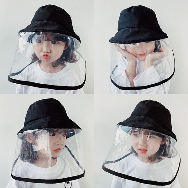 

детская защитная защитная маска защитный колпачок съемный складной анти-туман слюна частичный всплеск открытый шляпы смог маска, Yellow