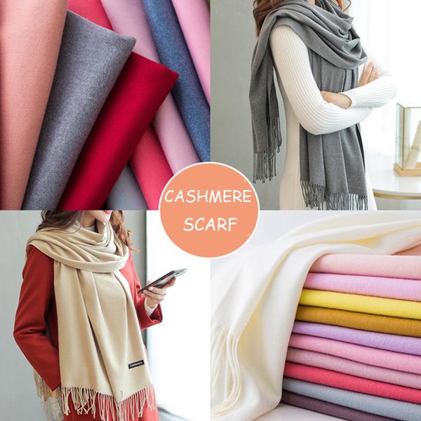 

women cashmere scarf thick warm winter scarves femme kerchief wool stole neck long gentleman bussiness scarves