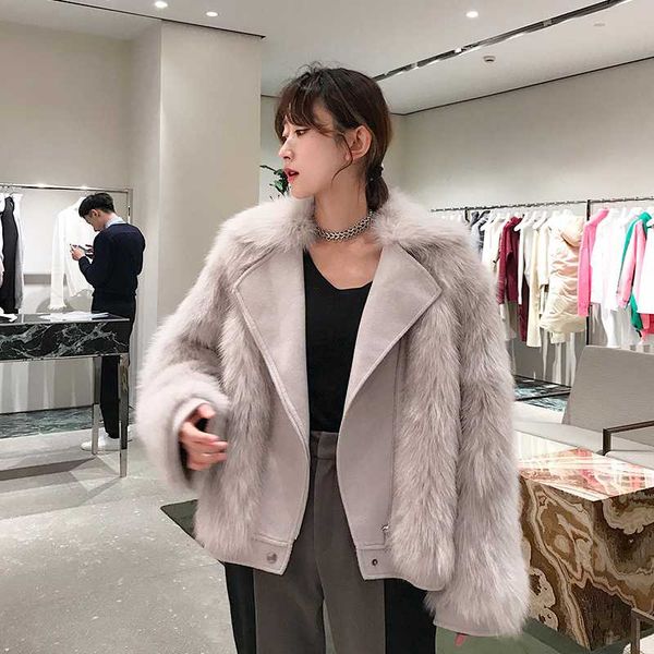 

autumn winter women clothes 2020 fur real fur coat wool jacket korean vintage streetwear abrigo mujer c18f42489 zt3190, Black