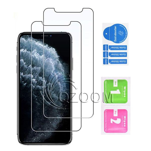 NEUER 2.5D klarer gehärteter Glas-Telefon-Displayschutz für iPhone 11 Pro Max XS X XR 5 6 6s 7 8 Plus Samsung A10 A10E A20 CORE A30 A51 A71 A81