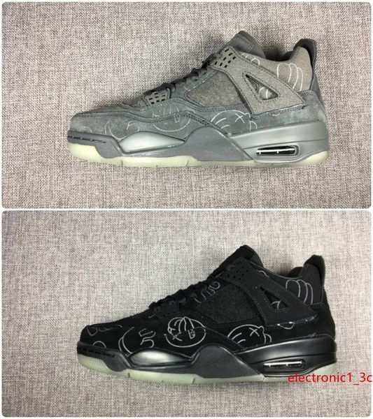 

new basketball shoes 4 classic 4s ks cool grey black suede mens trainer sports shoes