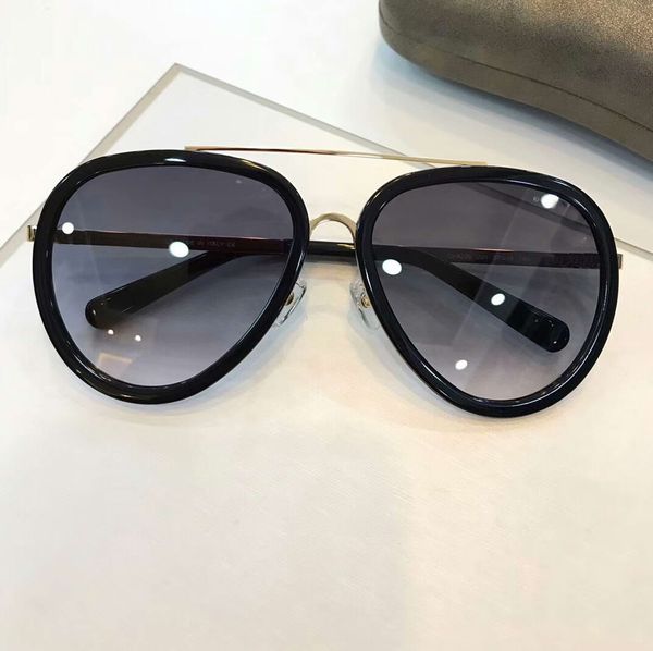 

4296 metal gold pilot sunglasses grey smoke lens 57/16/140 sun glasses women brand designer sunglasses shades new with box, White;black