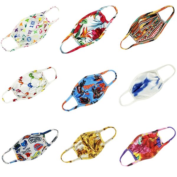 

2020 new style cute black face mask designer printed cotton facial mask motorcycle i ng by usps #586