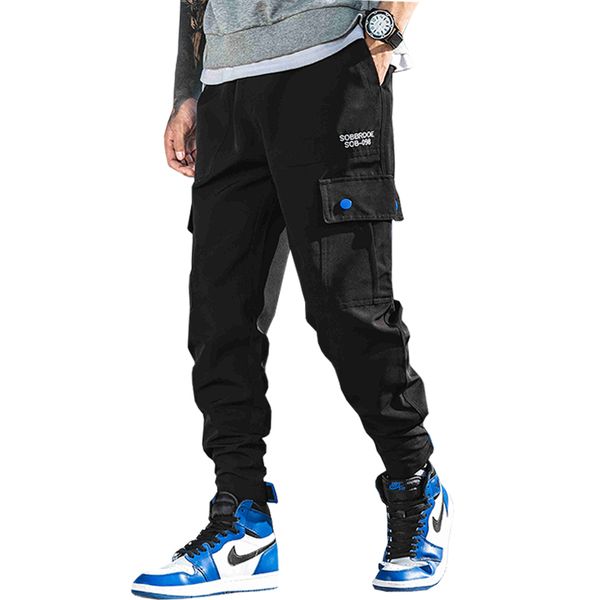 

2019 men cargo harem pants mens casual joggers baggy tactical trousers harajuku streetwear hip hop pants men abz420, Black