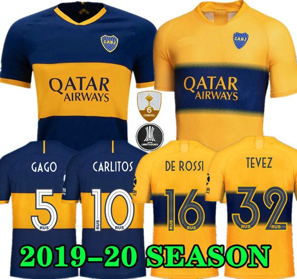

2019 2020 boca juniors soccer jersey home away 19 20 boca juniors gago osvaldo carlitos perez de rossi football shirts tevez, Black;yellow