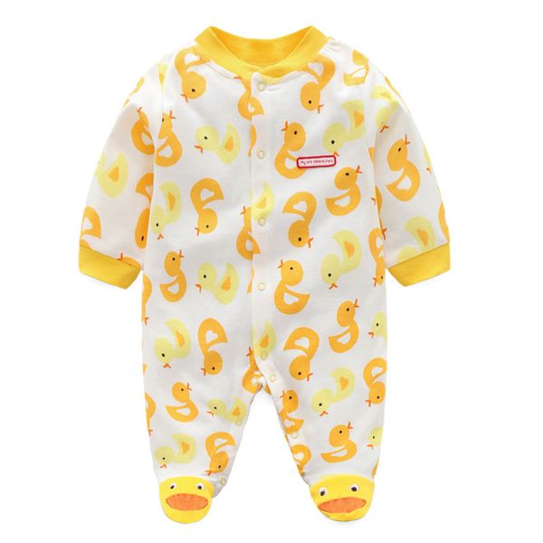 

2019 baby rompers cotton body suits long pajamas romper payifang 1pcs toddler one-pieces clothes, Blue