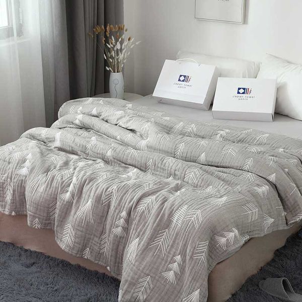 

twin/queen size muslin blanket bedding coverlet kid bedspread sofa couch cover plaid