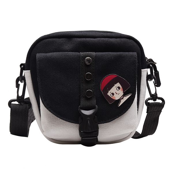 

women harajuku style girls wide shoulder strap canvas messenger bags ladies womens fashion cute crossbody shoulder bag bolsa