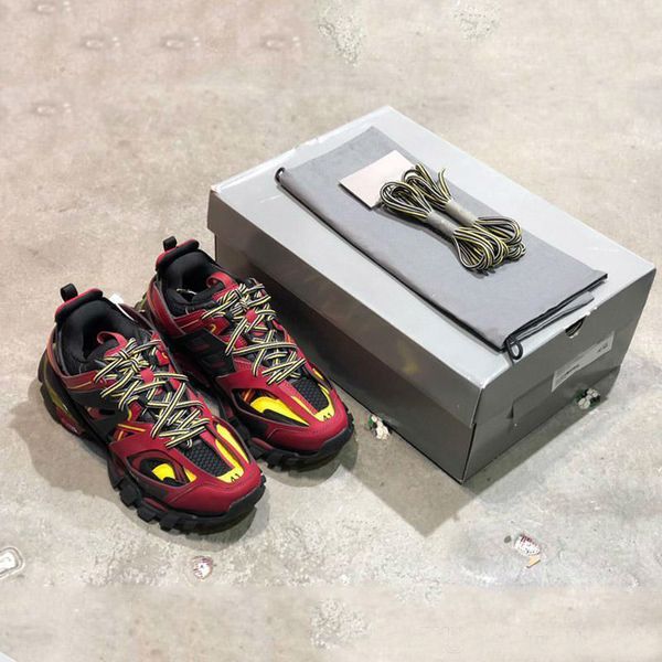 

новый конструктор тройной s 3,0 кроссовок людей повседневной обувь женщины платформа открытые кроссовки tess s. gomma trek сетка нейлон мужс, Black