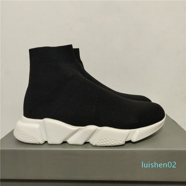 

2020 new designer sneakers speed trainer black red gypsophila triple black fashion flat sock boots casual shoes speed trainer runner l02