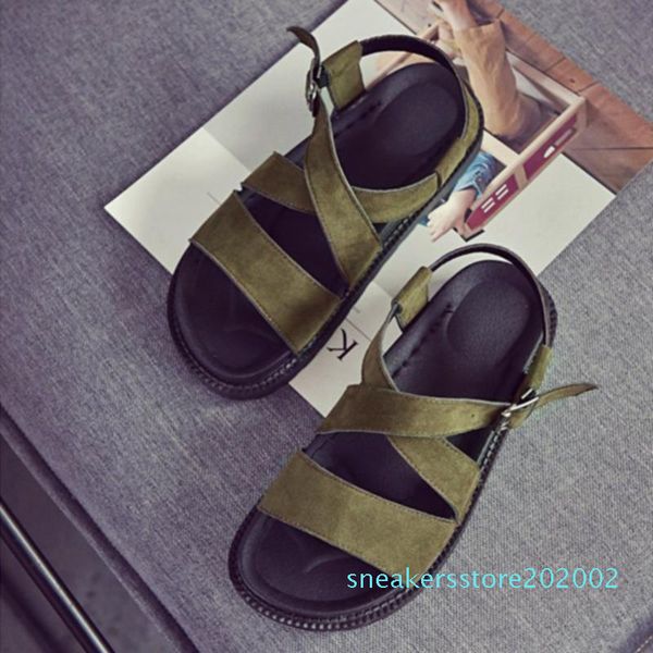 

pu leather students female sweet shoes summer flat bottom casual korean version muffin wedge women sandals fashion fish mouth s02, Black