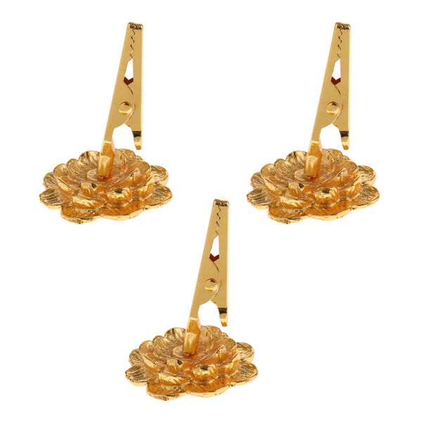 

3pcs incense coils clip holder brass clips buddhism decorative