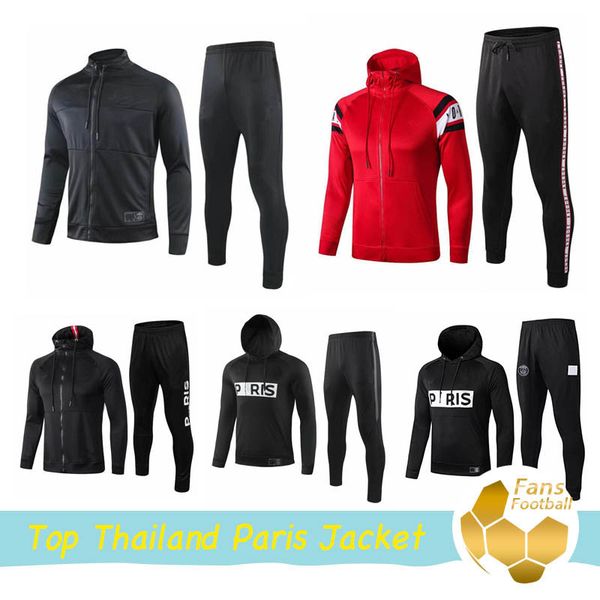 

2019 paris jacket hoodie survetement 19 20 vestes mbappe football jacket jordam soccer tracksuit sets training suit maillot de foot, Black