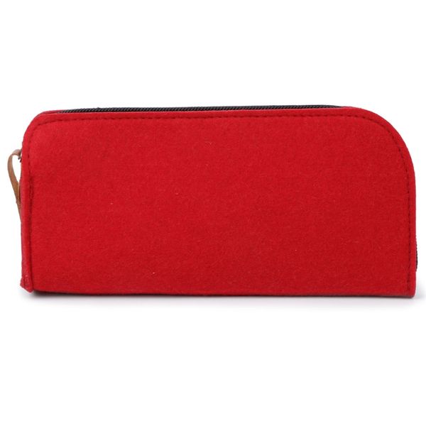 

glasses bag felt fashion sunglasses box zipper storage carry case cosmetic pouch, Silver