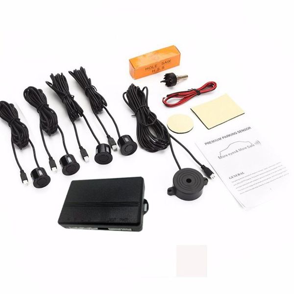 

led parking sensor car auto parktronic with 4 sensors reverse backup car parking radar monitor detector system