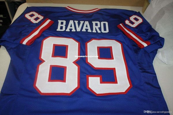 

retro #89 mark bavaro custom mitchell & ness jersey bule stitching men's football jerseys rugby, Black;blue