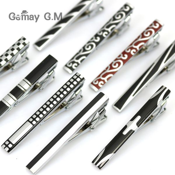 

зажим для галстука для мужчин классический метр зажимы для галстука медь бар качество эмаль воротник pin кристалл бизнес corbata, Silver;golden