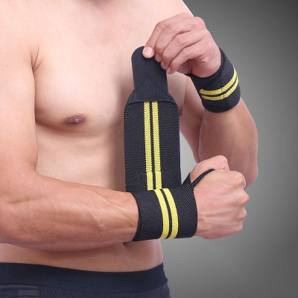 

1pcs adjustable wristband elastic wrist wraps bandages for weightlifting powerlifting breathable wrist support, Black;red