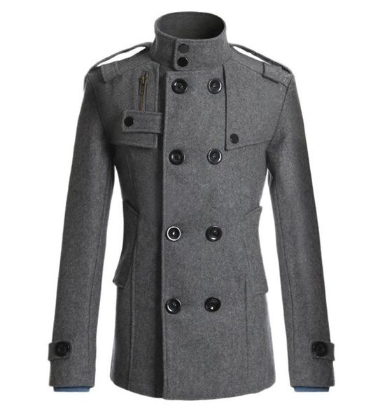

mrmt 2019 brand new men's mao wool overcoat for male long suit woolen windbreaker men's coat outer wear clothing, Black