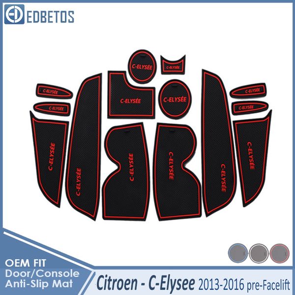 

car gadget pad for c-elysee 2013 2014 2015 2016 2 c elysee celysee accessories gel pad rubber gate slot mat cup mats