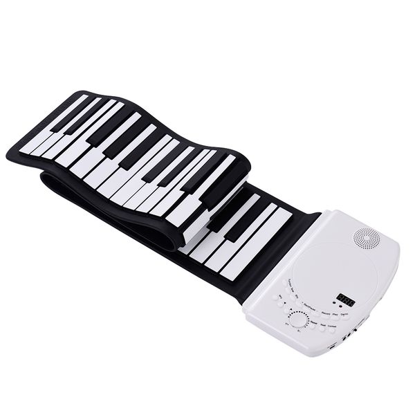 

portable 88 keys roll up piano soft silicone electronic piano keyboard built-in loud battery standard piano tone for beginners