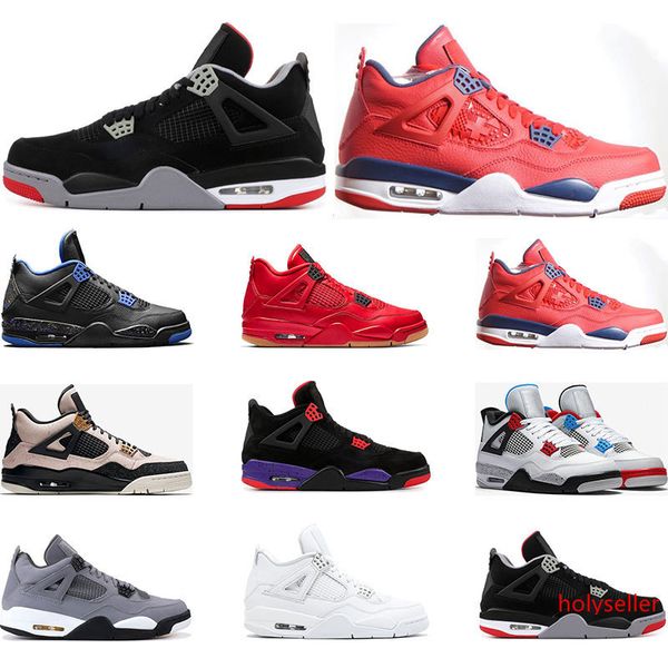 

new arrivel basketball shoes 4s nero fiba what the cool grey bred silt red pure money wings mens sports sneakers traienrs size 7-13