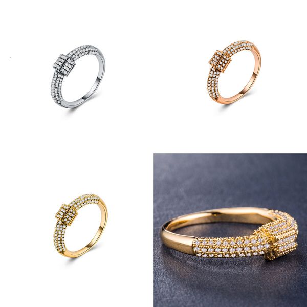 

personality ma'am stone gold-plated rose golden jewelry diamond ring infinity rings wholesale sterling silver bands