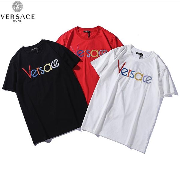 

Топ Бесплатная доставка Новая распродажа Стиль Дизайнер Цифровая печать Мода Мужчины Женщины Простой модный бренд С Коротким Рукавом Повседневная Хлопок Роскошные футболки