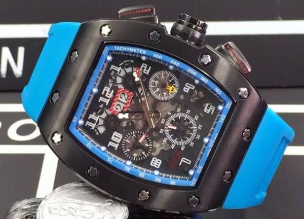 

ultima versione mechanical transparent automatic mens watch watches rm011 rubber strap bands men's fashion wristwatches, Slivery;brown