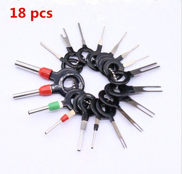 

3/8/11/18pcs car plug circuit board wire harness terminal extraction pick connector crimp pin back needle remove tool