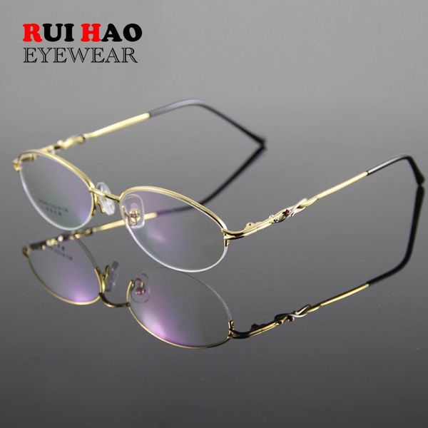 Großhandels-Art- und Weisefrauen-Brillen-Rahmen-optische Glas-Rahmen-Frauen-Halbrand-Brillen-Rezept-Brillen 6049
