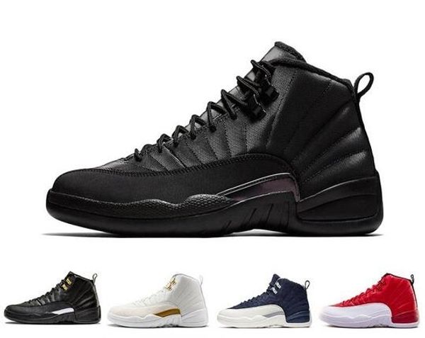 

winterized 12 gym red 12s men basketball shoes michigan wings bulls unc flu game the master black white taxi sport trainer sneakers