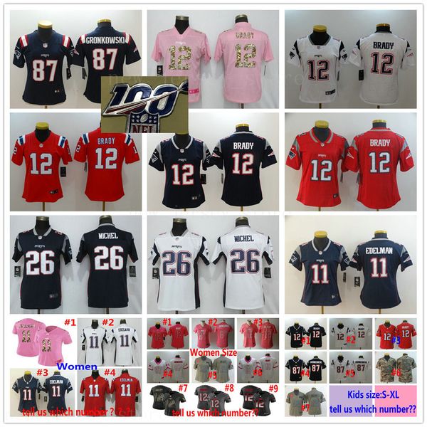 pink tom brady youth jersey