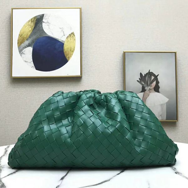 

редко зеленый натуральная кожа вязания тканые это облако сумки большой мешок сцепления бренда роскошный элегантный вечер сумочку высокое кач