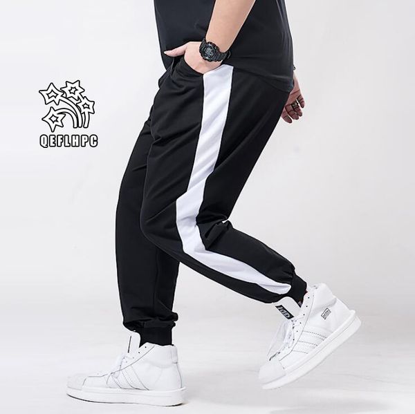 

досуг спорт мужские брюки очень большой размер удобрения высокая талия и длинные брюки маленькие ноги гвардии брюки эластичная сила мужские, Black