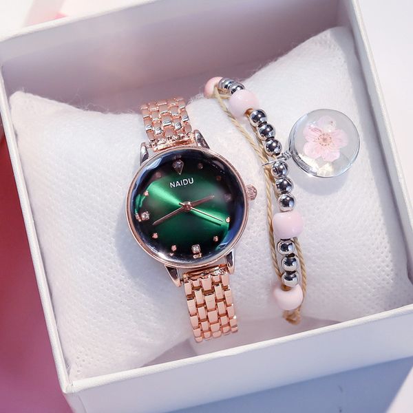 

luxury ladies bracelet watch waterproof simple small watch women fashion casual crystal starry sky women watches brand 2019 new, Slivery;brown
