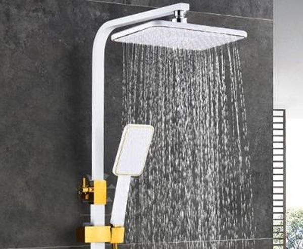 

luxury rainfall shower systems concealed led shower head massage waterfall faucets 4 inch body spray jets for bathroom shower set