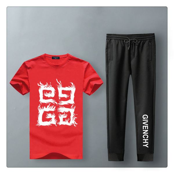 

2020 mens designer tracksuits men s summer designer shorts sets slim cool short sleeves t-shirt with joggers pants casual suit, White;black