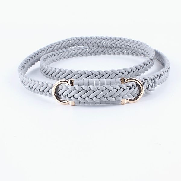 

fashion adjustable leather knitted braided weaving belts for women girdle dresses waist rope strap casual luxury female, Black;brown