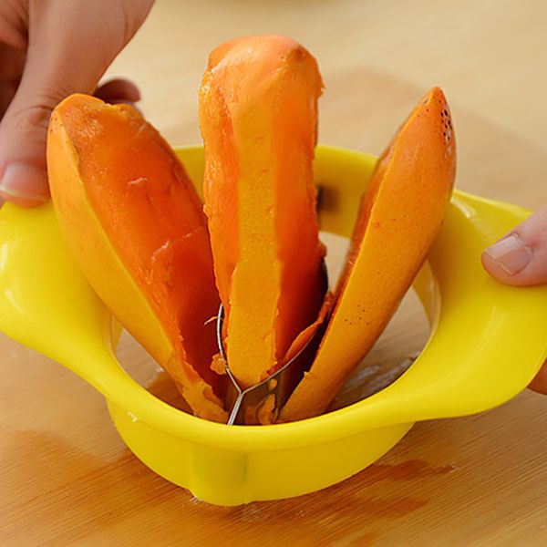 

1pcs mango splitter slicer fruit cutter pitter craft kitchen tool cutter peach fruit splitter large mango cutter pit remover
