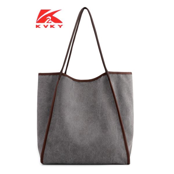 

big casual canvas tote bag 2019 fabric eco-friendly handle bag canvas open korean fashion handbag female over size tote