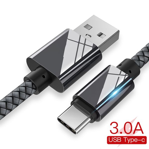 

usb type c cable for samsung s10 huawei p30 pro fast charge type-c mobile phone charging wire s8 s9