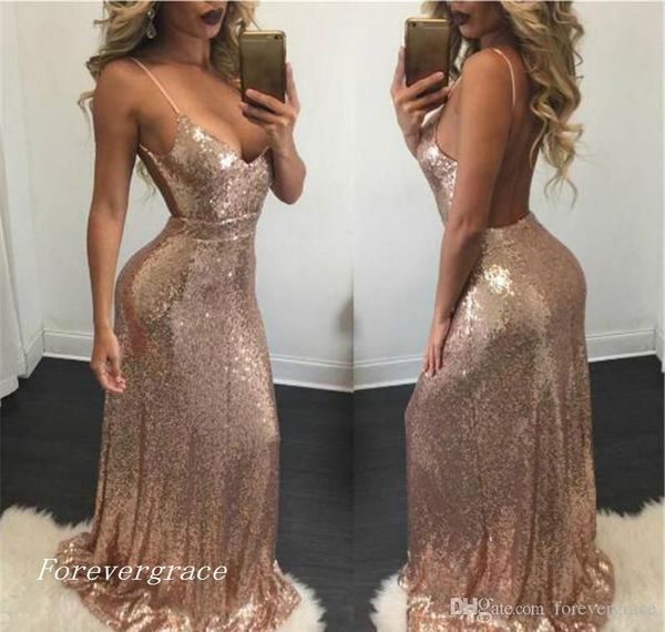 

2019 bling sequined backless evening dress simple mermaid long dubai african formal holiday wear party gown custom made plus size, Black;red