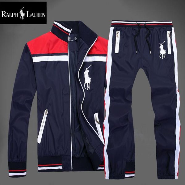 2020 Fashion Mens Tracksuits Casual Polo Shirts Tops Two Piece Jogger ...
