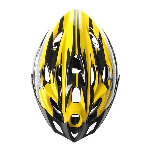 

yellow black mountain road bicycle bike cycling safety helmet +visor l #8