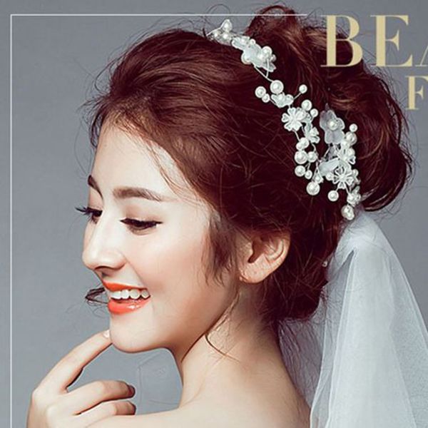 

exquisite hand-brushed small flower bridal hair band3