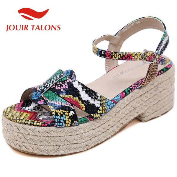

jouir talons 2020 new arrivals women sandals wedges platform mixed colors pumps summer casual woman sandals, Black