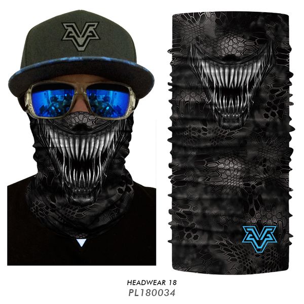 

outdoor sports cycling bandanas fishing magic scarf headband neck warmer face mask head scarf headwear 3d bandana hiking, Black